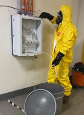 Draining Hydrofluoric Acid at Solar Cell Manufacturing Facility